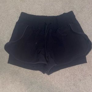 Black athletic shorts, AM